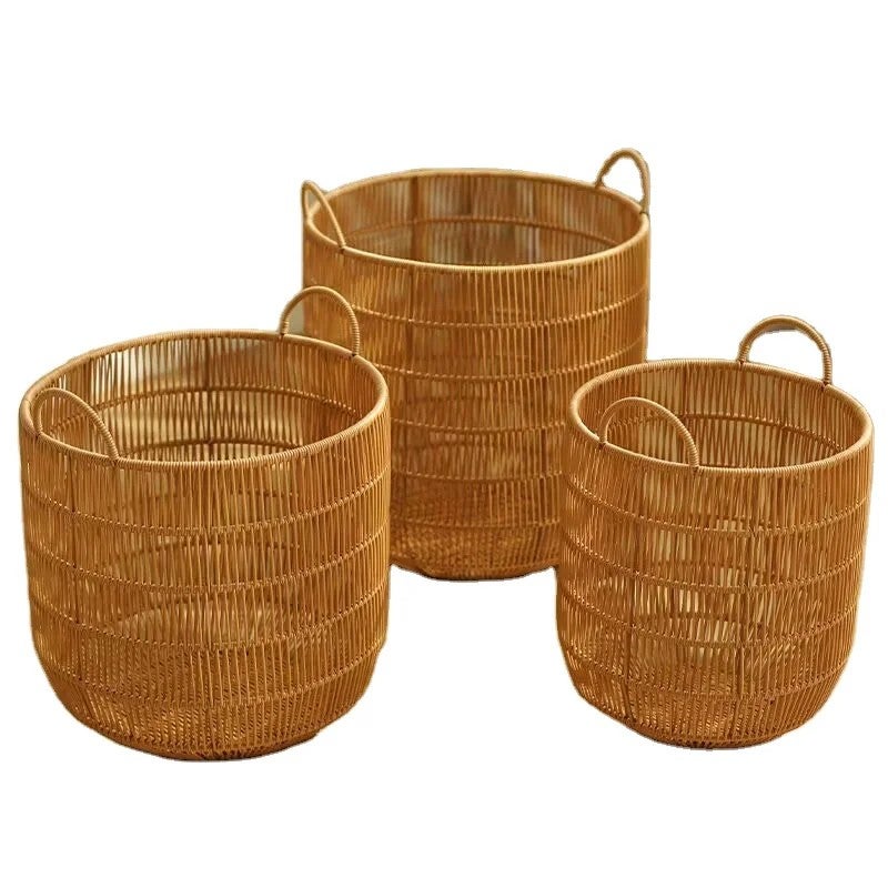 Y&D Rattan Laundry Basket - Hotel/B&B Towel Holder, Home Toy Storage Bin - Image 2