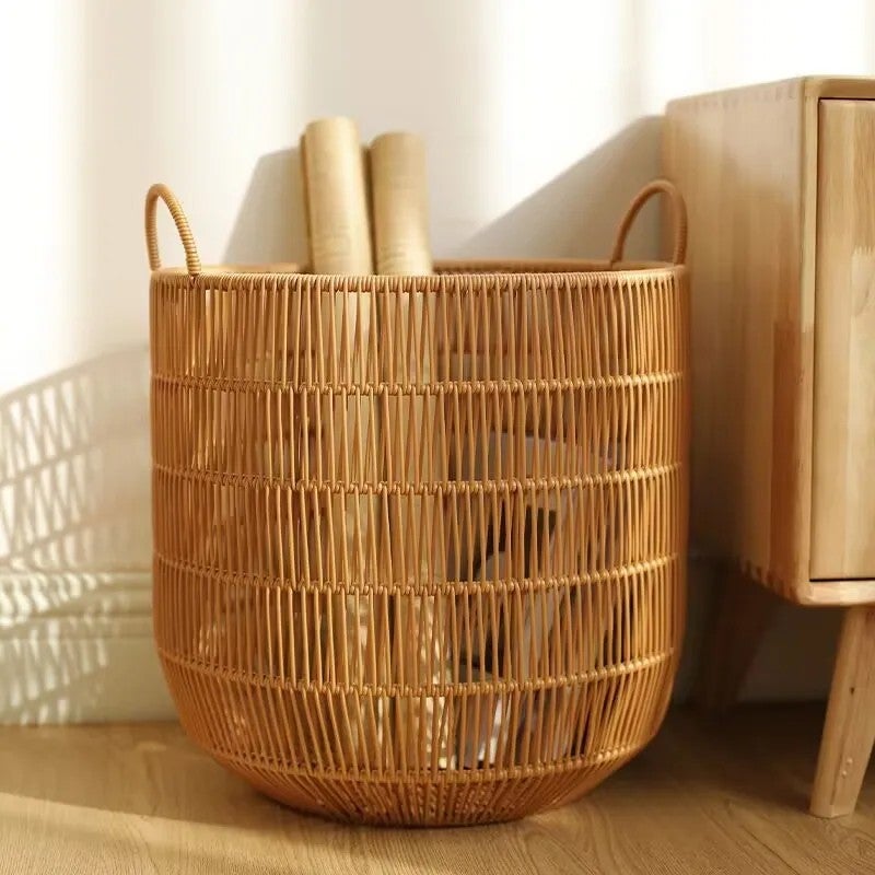 Y&D Rattan Laundry Basket - Hotel/B&B Towel Holder, Home Toy Storage Bin - Image 5