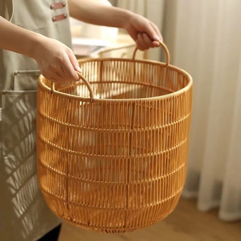 Y&D Rattan Laundry Basket - Hotel/B&B Towel Holder, Home Toy Storage Bin - Image 4