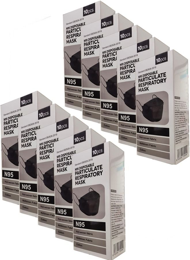Pack of 100- N95 Disposable Particulate Respiratory Nanofiber Face Mask - Image 1