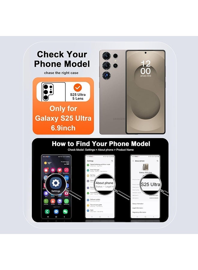 O Ozone Magnetic Clear Case Compatible with Samsung Galaxy S25 Ultra Compatible with MagSafe - Image 2