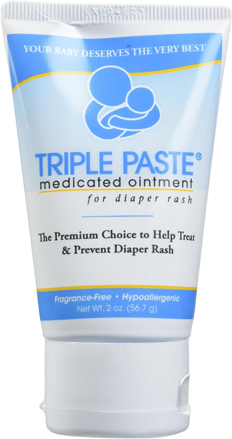 Triple Paste Medicated Ointment for Diaper Rash - 2 Ounce Tube (Pack of 3) - Image 1