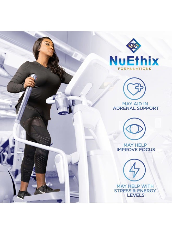 NuEthix Formulations Adrena-Health Dietary Supplement, Support Cortisol Health, Energy Levels, Mood Moderation, Adrenal Support Supplements for Women & Men, Fatigue Supplement - 120 Capsules  - Image 3