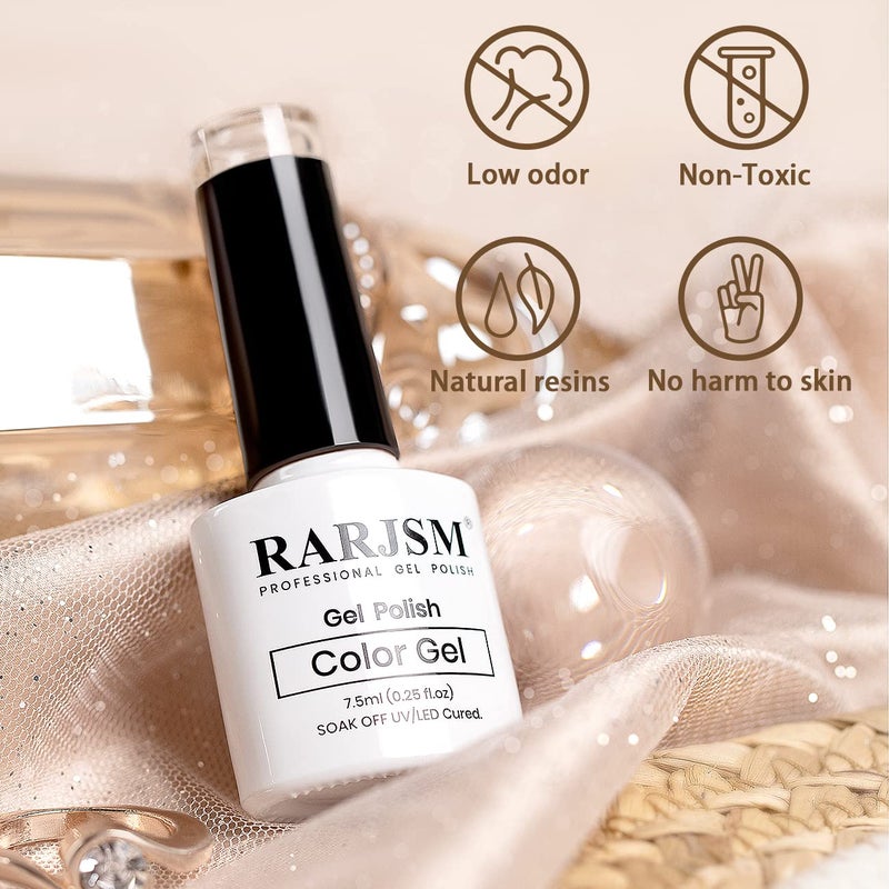 RARJSM Reflective Glitter Gel Polish,Flash Dimond Nude Brown Gel Nail Polish Winter Colors Sparkly Shiny U V L E D Curing Need Nailgel for Manicure DIY and Nail Art Salon 7.5ML - Image 5