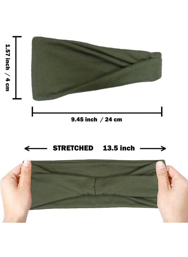 IVARYSS Headbands for Women, Non-Slip, Premium Stretchy Head Bands Hair Accessories,Wear for Yoga, Fashion, Working Out, Travel or Running, 6 Pack, Solid  - Image 4