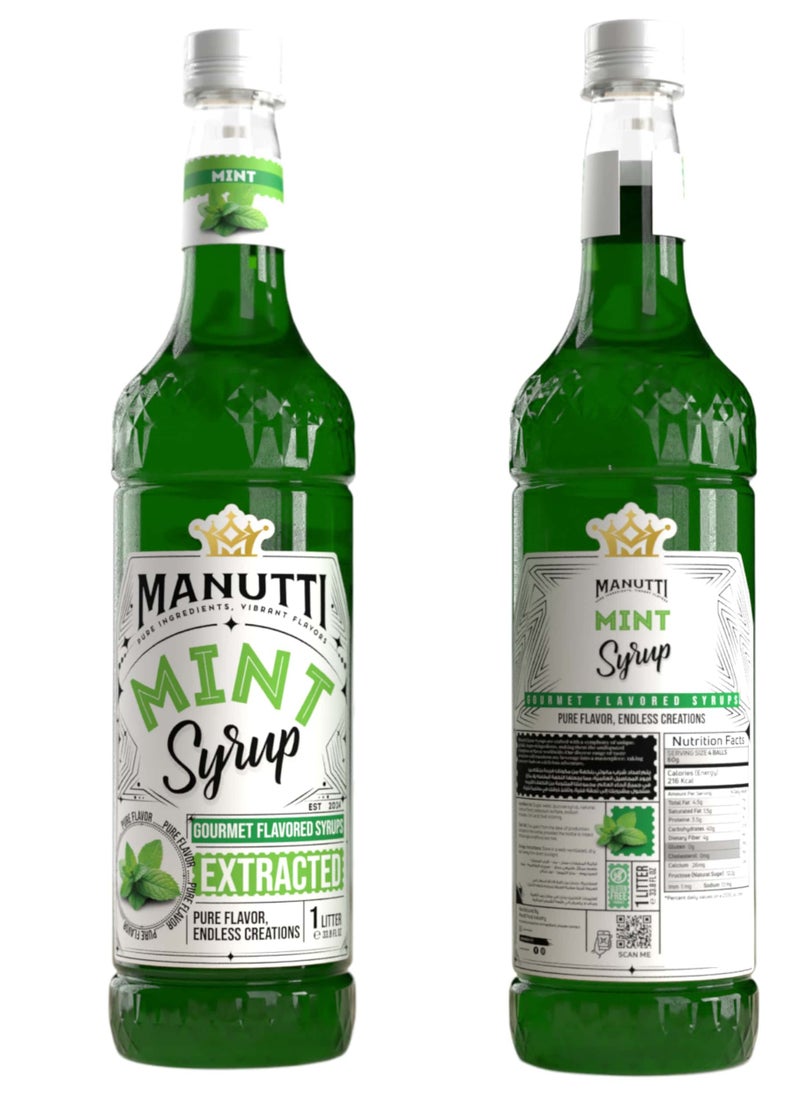Manutti Mint Syrup 1 Litre  - Image 2