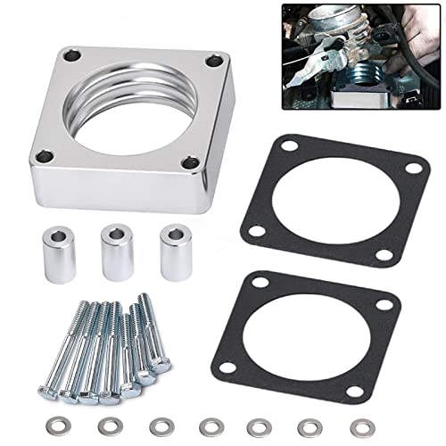 YESHMA Throttle Body Spacer Compatible with Jeep Wrangler TJ YJ 1987-2006, Throttle Body Spacer Compatible with Cherokee XJ 1984-2001 - Image 1