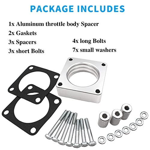 YESHMA Throttle Body Spacer Compatible with Jeep Wrangler TJ YJ 1987-2006, Throttle Body Spacer Compatible with Cherokee XJ 1984-2001 - Image 5