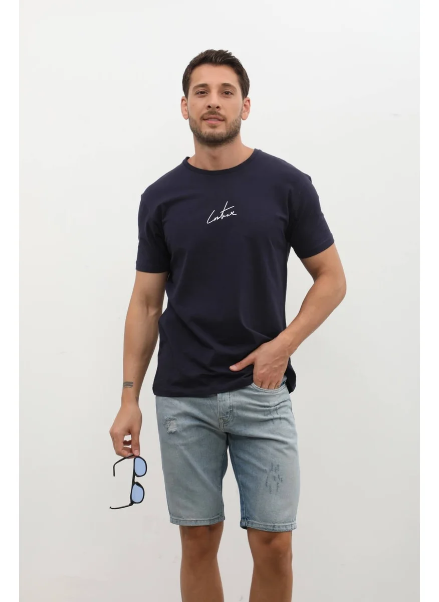 ماركابيا هوم Men's Ripped Detail Slim Fit Jean Shorts