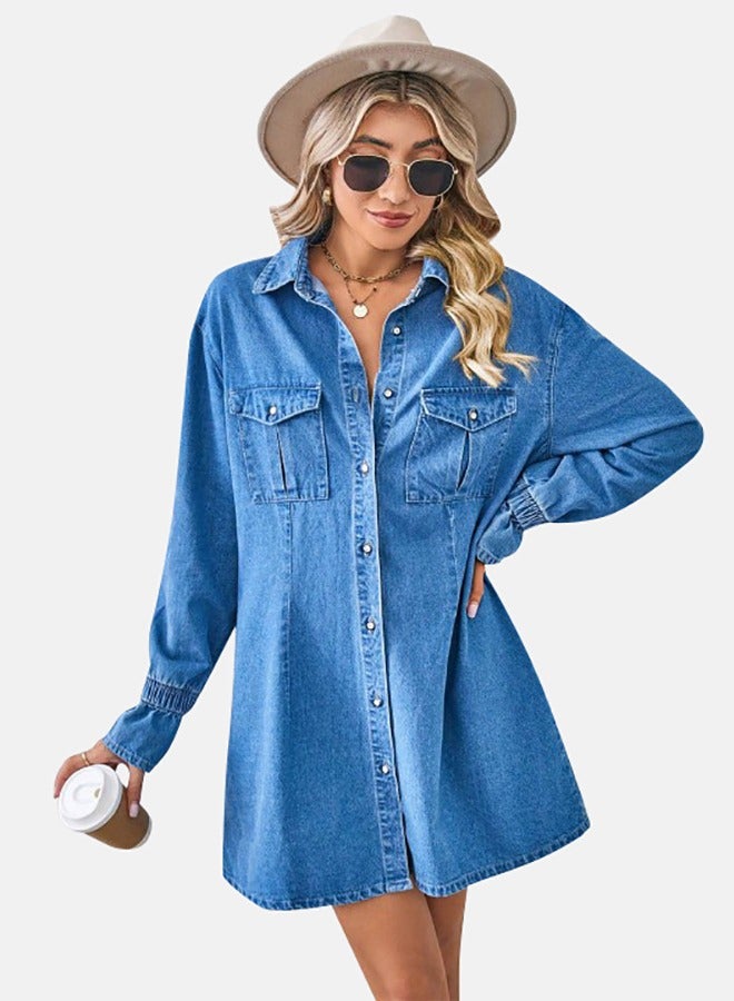 YUNIQEE Denim Button-Down Dress  - Image 2