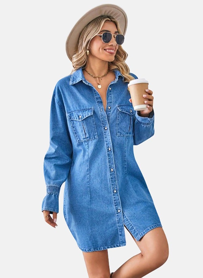 YUNIQEE Denim Button-Down Dress  - Image 3