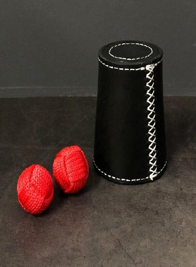 blue-ther Leather Chop Cup Magic Tricks Appear Vanish Ball Magician Close Up Illusions Props Gimmick Mentalism Magica Cup Tour de Magie - Image 1