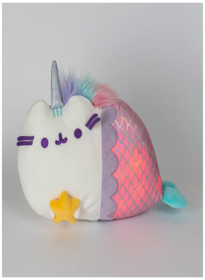 GUND Pusheen Magical Lights Mermaid Pusheenicorn Touch-Activated Light Up Cat Plush Stuffed Animal, 12” - Image 2