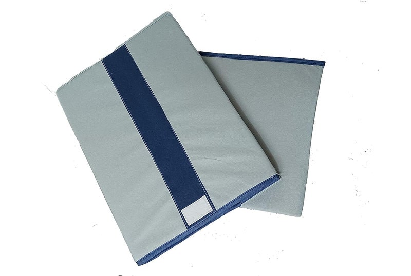 Folding Laundry Basket for Clothes with Lid HandleToys Organiser75 Litre Pack of 1 Blue Grey - Image 5