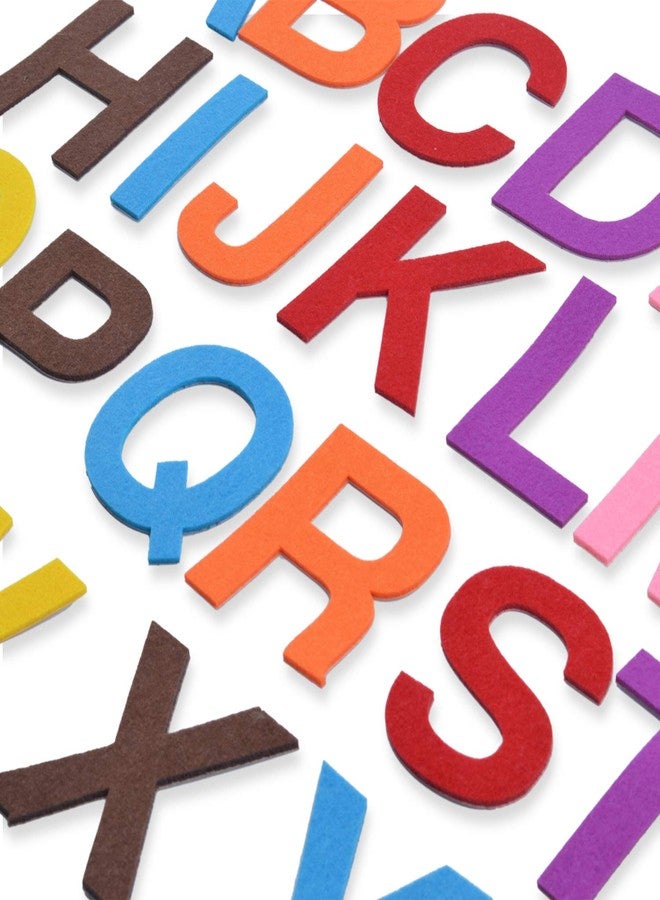 Aylifu 6.5cm Felt Letter Stickers, 52 Pieces Self-Adhesive Foam Letters Felt Alphabet Stickers A-Z for Decoration Arts and Crafts - 8 Assorted Colors - Image 4