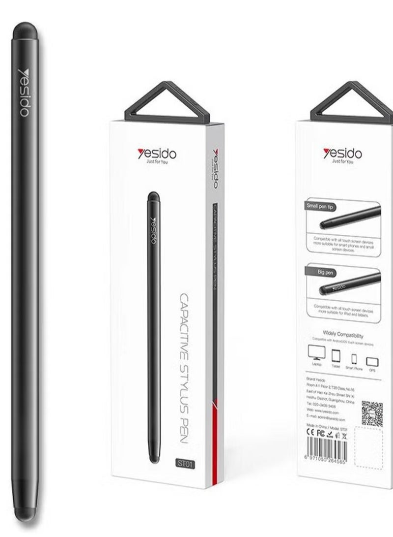 Yesido ST01 S02 SO4 Double-Headed Passive Stylus Pen – High Precision Touch Screen Capacitive Pen for Tablets, PCs, and Smartphones – Smooth Writing & Drawing, No Batteries Required - Image 1