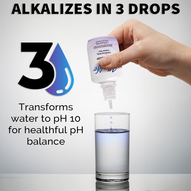 Alkalife Alkaline Water Drops | pH Booster Alkalizer for Drinking Water | Essential Mineral Additive, Electrolyte Hydration Supplement | Neutralize Acid, Balance Body, Immune Support, Detox | 1.25oz - Image 3