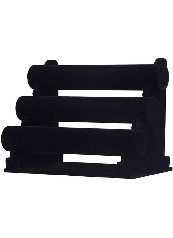 The Bros Jewelry Bracelet Bangle Watch Display Stand Holder 3 Tier Black 