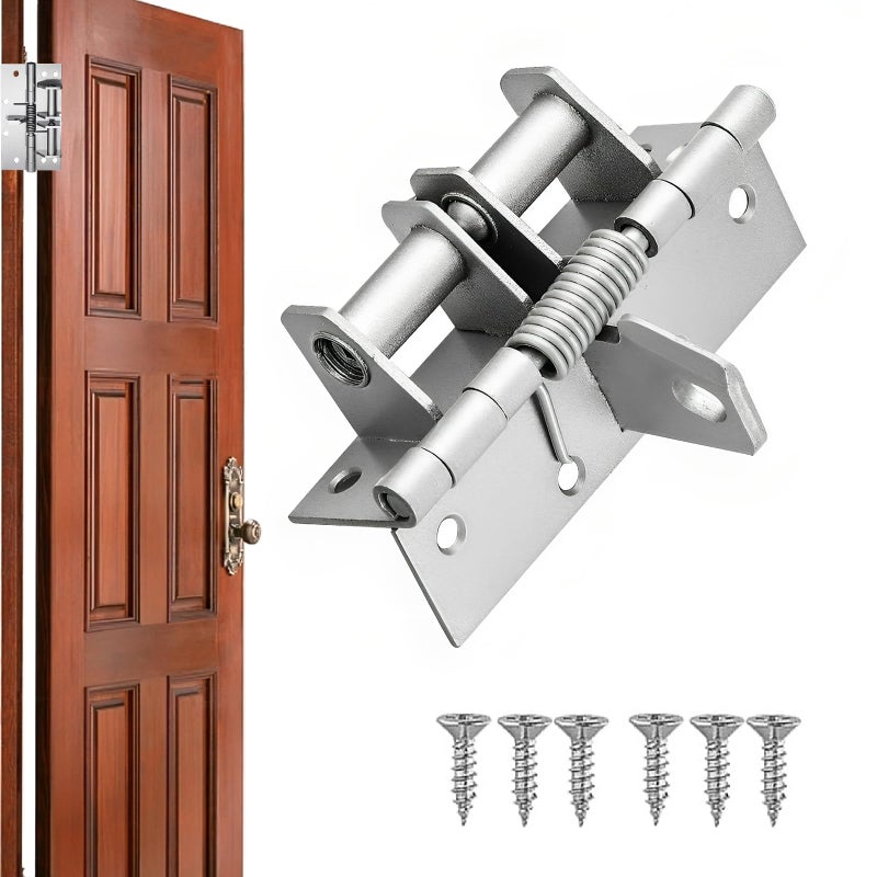Gozaqe Self Closing Spring Door Hinge,Heavy Duty Folding Shelf Hinges,Invisible Automatic Door Closer Hinge with 90-Degree Positioning,Anti-Rust Door Closing - Image 5