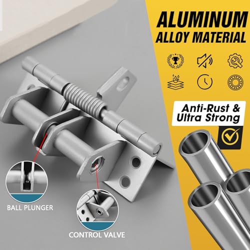 Gozaqe Self Closing Spring Door Hinge,Heavy Duty Folding Shelf Hinges,Invisible Automatic Door Closer Hinge with 90-Degree Positioning,Anti-Rust Door Closing - Image 3