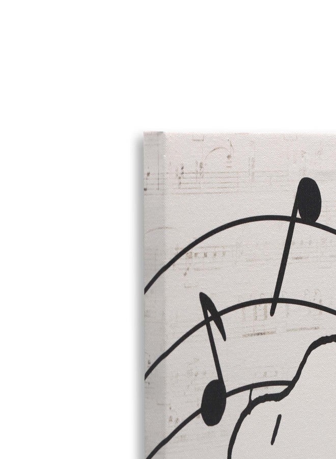 Open Road Brands Peanuts Snoopy Music Note Gallery Wrapped Canvas Wall Decor - Fun Snoopy Music Wall Art for Home or Classroom - Image 4