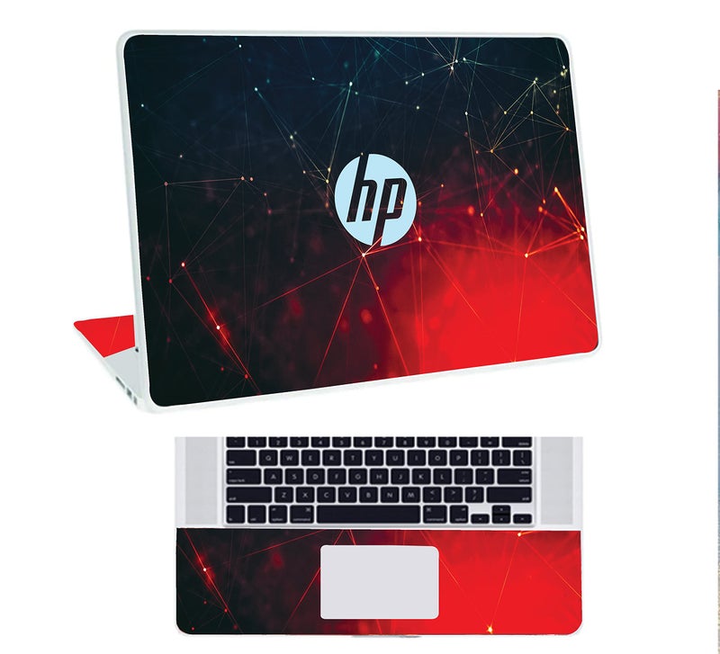 Inkykart غطاء لابتوب فينيل من إنكيكارت بنمط H1 + وسادة معصم - Image 1