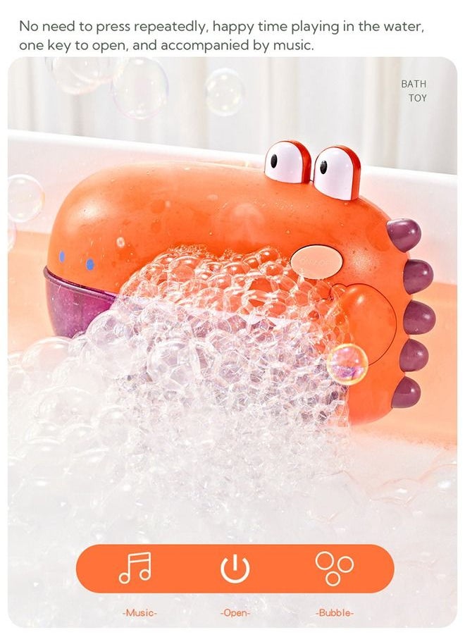 Haidue - Bubble Machine Dinosaur Shape Bathing Toy Orange - Image 1