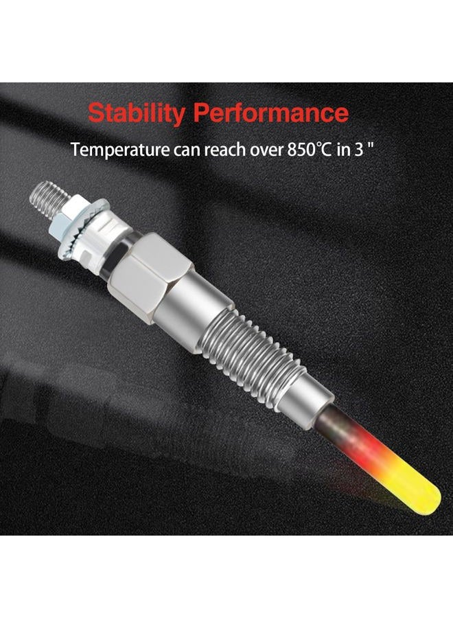 HIMARKLIF 3Pack Glow Plug Compatible with Kubota D722 D902 D905 D1005 D1105 V1505 V1305 Z482 RTV900 RTV1100 / Tractor B1700D B1700E ZD326 ZD331 Mower BX1800D BX1830D Replace#:16851-65510 16851-65512 - Image 2
