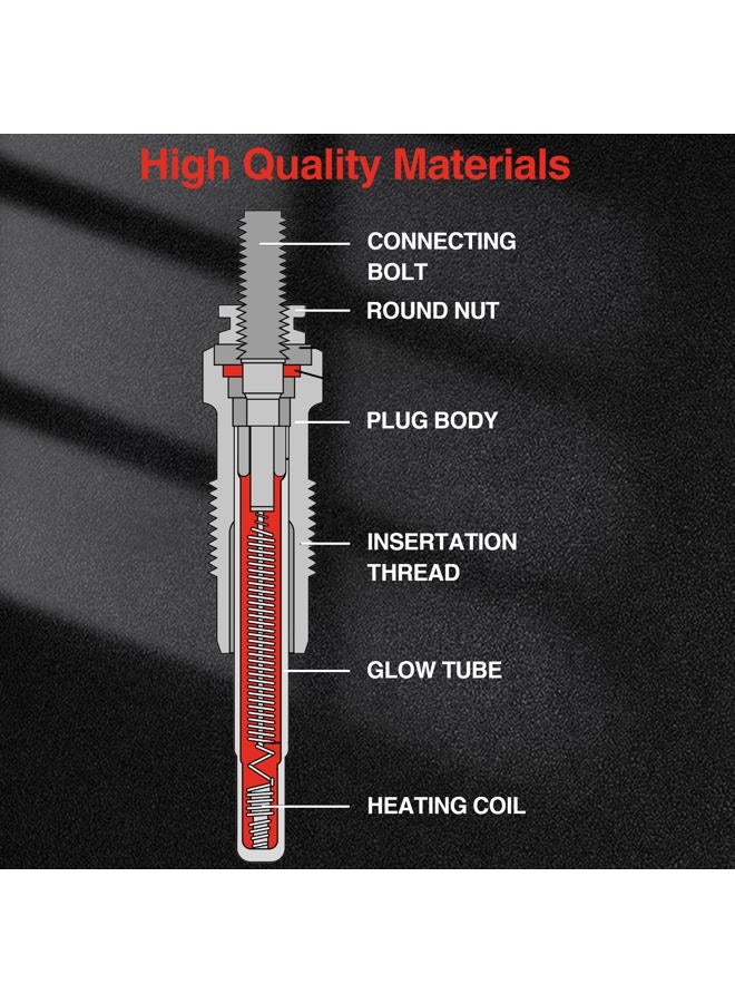 HIMARKLIF 3Pack Glow Plug Compatible with Kubota D722 D902 D905 D1005 D1105 V1505 V1305 Z482 RTV900 RTV1100 / Tractor B1700D B1700E ZD326 ZD331 Mower BX1800D BX1830D Replace#:16851-65510 16851-65512 - Image 3