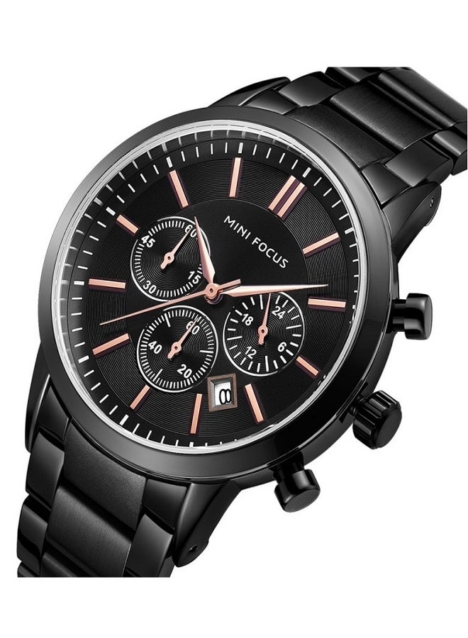 MINI FOCUS Men's Metal Analog Watch Mf0188G. 02 - Full Black - Image 2