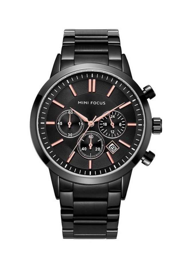 MINI FOCUS Men's Metal Analog Watch Mf0188G. 02 - Full Black - Image 1
