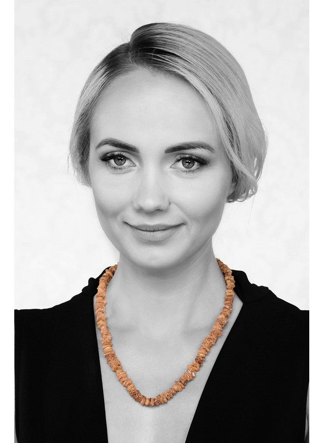 Amberage Natural Baltic Amber Necklace For Women Hand Made From Rawcertified Baltic Amber Beads(2 Sizes) (17.7) - Image 4