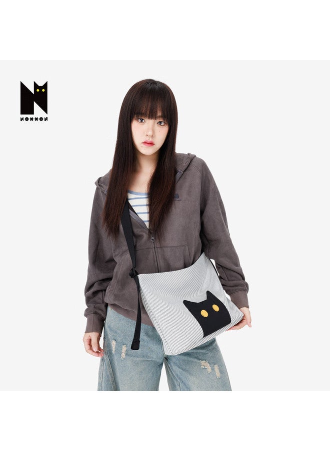 Noxxon Nuoshantong Commuter Crossbody Bag Niche Design Original Underarm Women's Black Lazy Shoulder Bag Large Capacity - Image 3