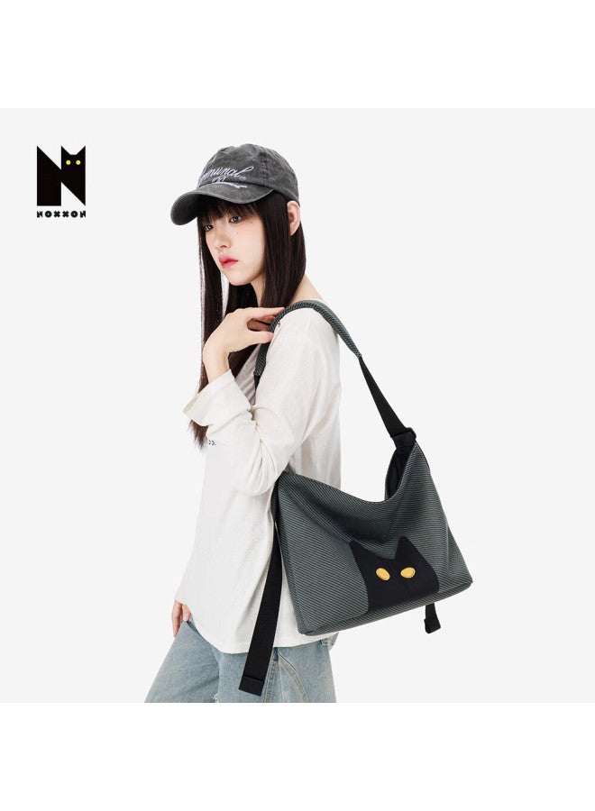 Noxxon Nuoshantong Commuter Crossbody Bag Niche Design Original Underarm Women's Black Lazy Shoulder Bag Large Capacity - Image 1