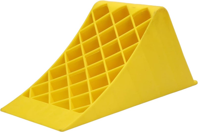 Wheel Chocks, Yellow Heavy Duty Wheel Stopper, High Visibility Premium Plastic RV Wheel Chocks for Car Travel Trailers RV Truck ATV - Image 1