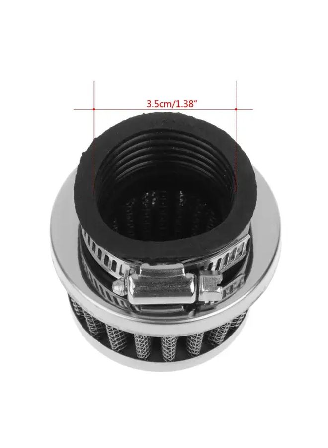 Silvery Motorcycle Air Filter 35mm Air Intake Cleaner For Moto Scooter Pit Bike - Image 3