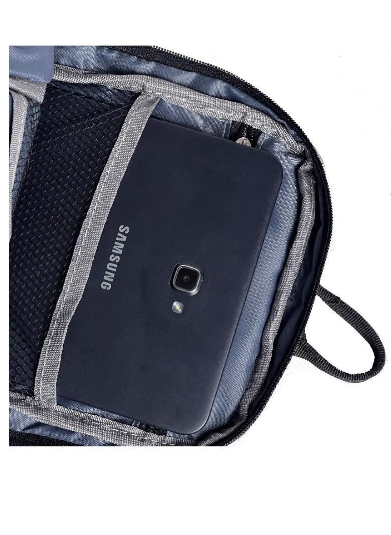 FASHION PYRAMID - Crossbody Bag With USB Charger - Waterproof - Casual - Navy - Image 1