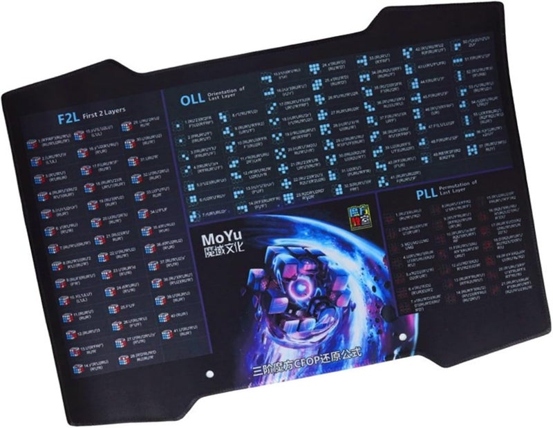 CuberSpeed CuberSpeed MoYu CFOP Cube Mat for Magic Cube Competition Mat Black Moyu Cubing mat for Speed Cube Timer  - Image 3