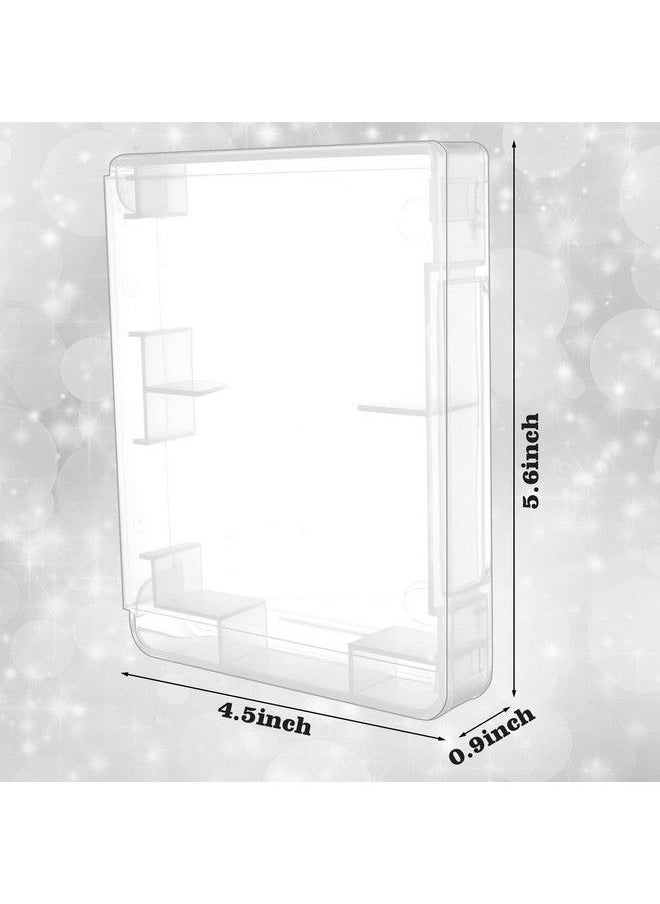 Xgood - 4 Pcs Plastic Playing Cards Boxes Snaps Closed Empty Plastic Storage Box 2 Decks Playing Card Case Rectangle Playing Card Storage Clear Card Case For Business Trading Card Bridge Size Cards - Image 1