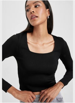 DeFacto Fitted Square Neck Sweater  - Image 3