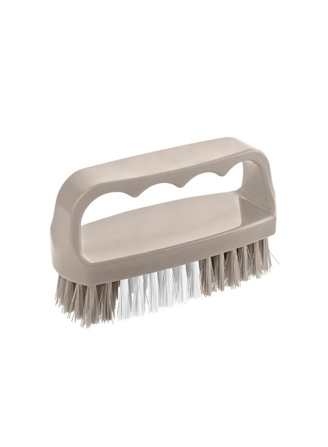Titiz Plastik فرشاة تنظيف اليدين والياقات بمقبض مريح وشعيرات متينة للعناية بالملابس والأقمشة، فرشاة نظافة متعددة الاستخدامات، 9.7 × 4 × 5.5 سم، لون بيج. - Image 1
