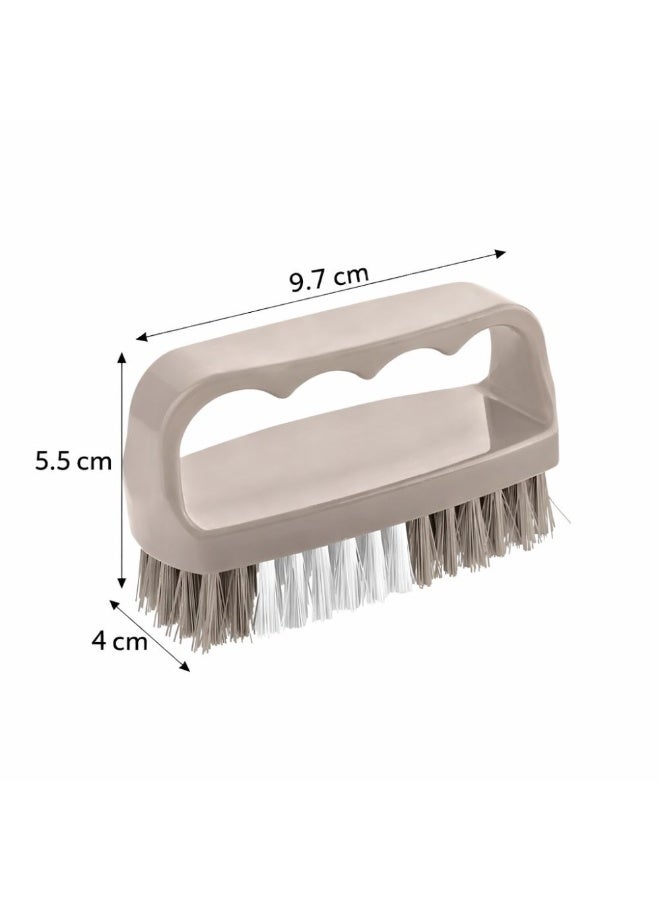 Titiz Plastik فرشاة تنظيف اليدين والياقات بمقبض مريح وشعيرات متينة للعناية بالملابس والأقمشة، فرشاة نظافة متعددة الاستخدامات، 9.7 × 4 × 5.5 سم، لون بيج. - Image 4