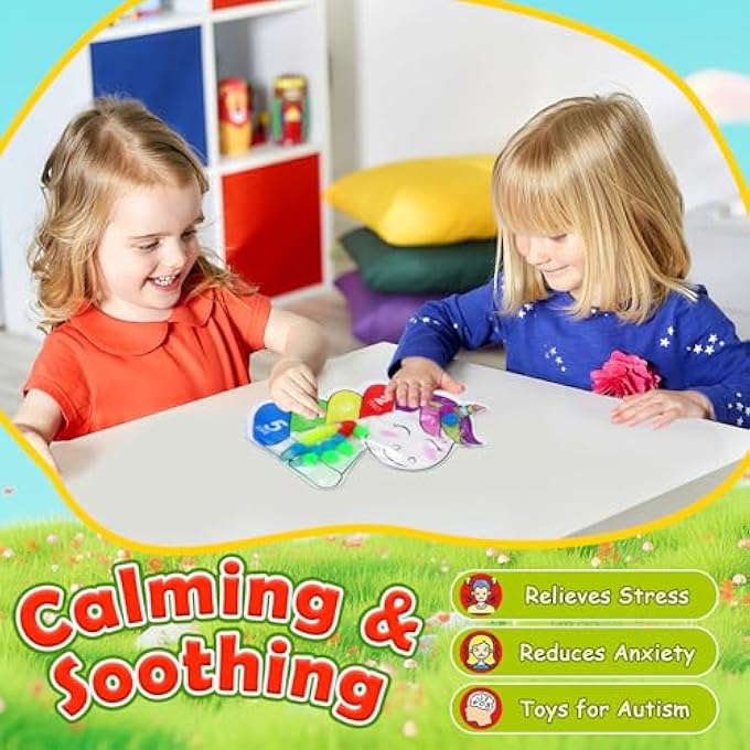 LEADSTAR Sensory Color Sorting Toy, Montessori Anti Stress Toy for Kids, Fidget Game, Sensory Autism Squeeze Toy to Develop Fine Motor Skills for Toddlers - Image 3