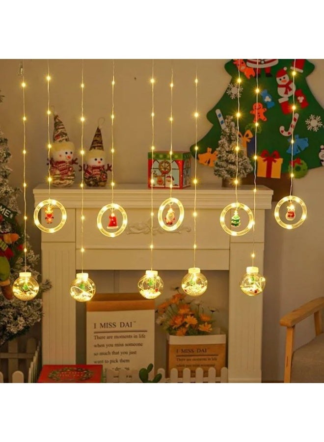 LED Christmas String Lights, 3 Meters Christmas Lights Santa/Snowman/Christmas Tree Decoration Lamp (Warm White Light) - Image 1