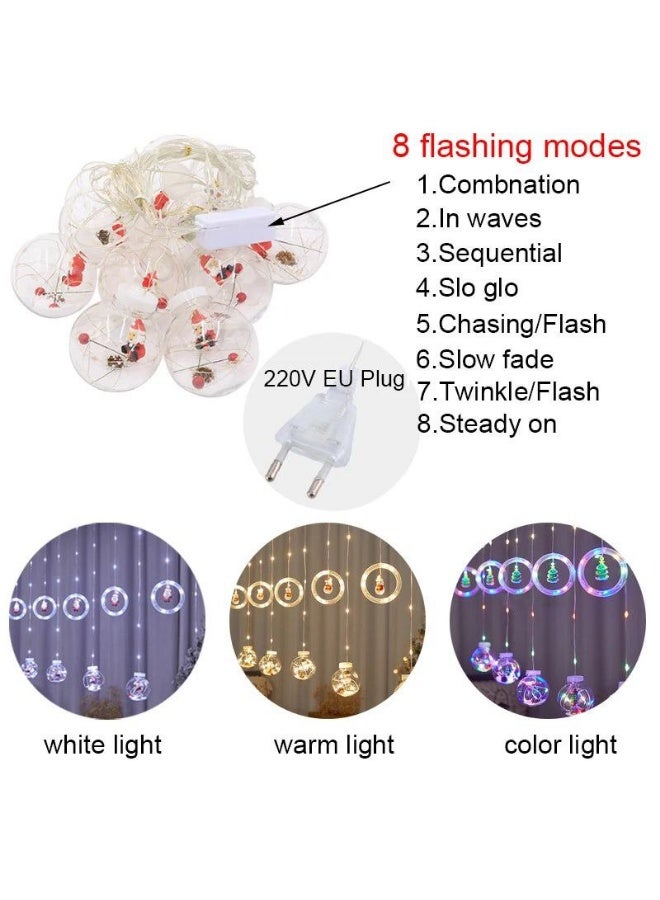 LED Christmas String Lights, 3 Meters Christmas Lights Santa/Snowman/Christmas Tree Decoration Lamp (Warm White Light) - Image 2