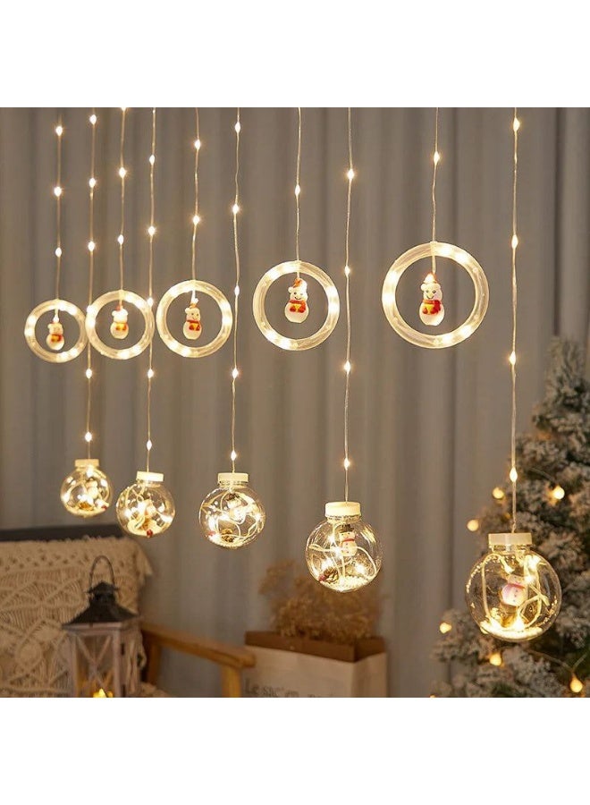 LED Christmas String Lights, 3 Meters Christmas Lights Santa/Snowman/Christmas Tree Decoration Lamp (Warm White Light) - Image 3