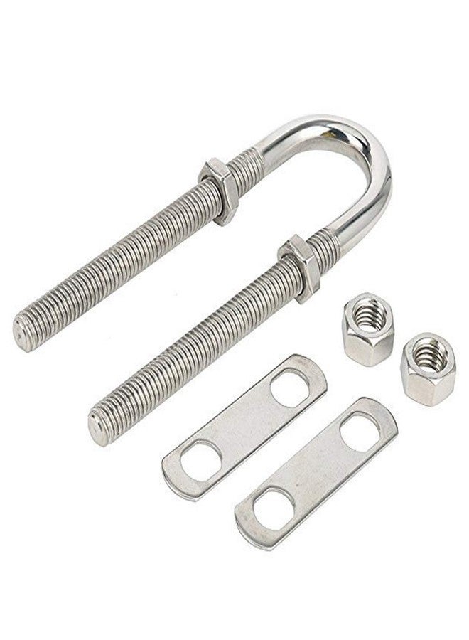Amarine Made Pair of Stainless Steel Marine Boat Stern Bow Eye Tie Down U Bolt (Silver, 3/8" Dia - 2-1/2" Thread Lenght) - Image 5