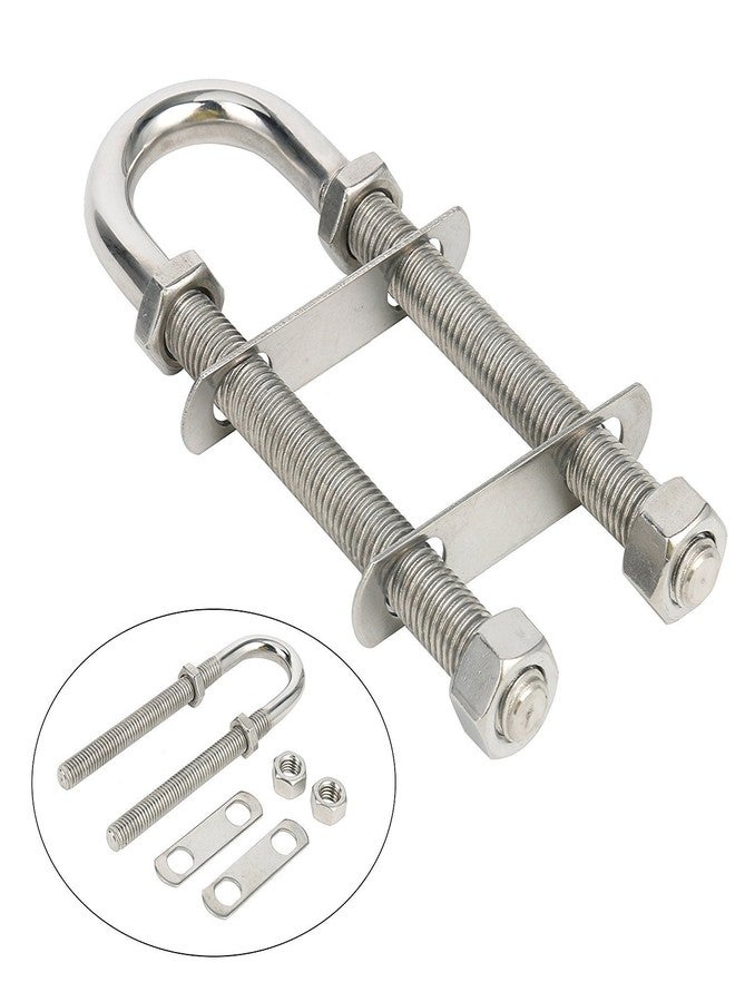 Amarine Made Pair of Stainless Steel Marine Boat Stern Bow Eye Tie Down U Bolt (Silver, 3/8" Dia - 2-1/2" Thread Lenght) - Image 3