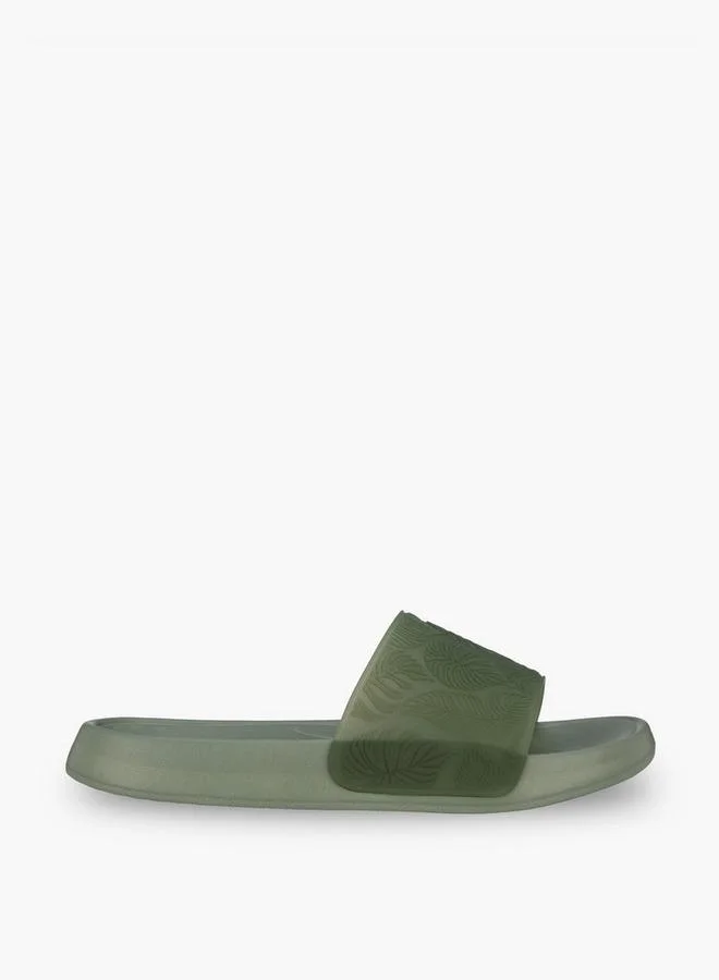 سيليست Women Leaf Textured Slides