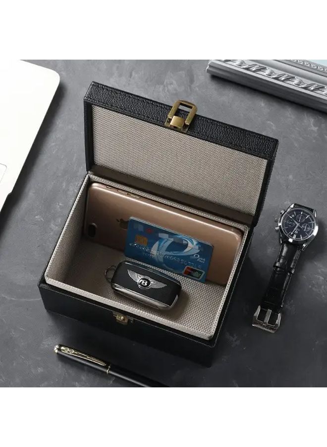 صندوق حماية إشارات RFID بنمط الليتشي لحماية مفتاح السيارة - Image 2